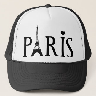 Paris with the Eiffel tower and love Trucker Hat