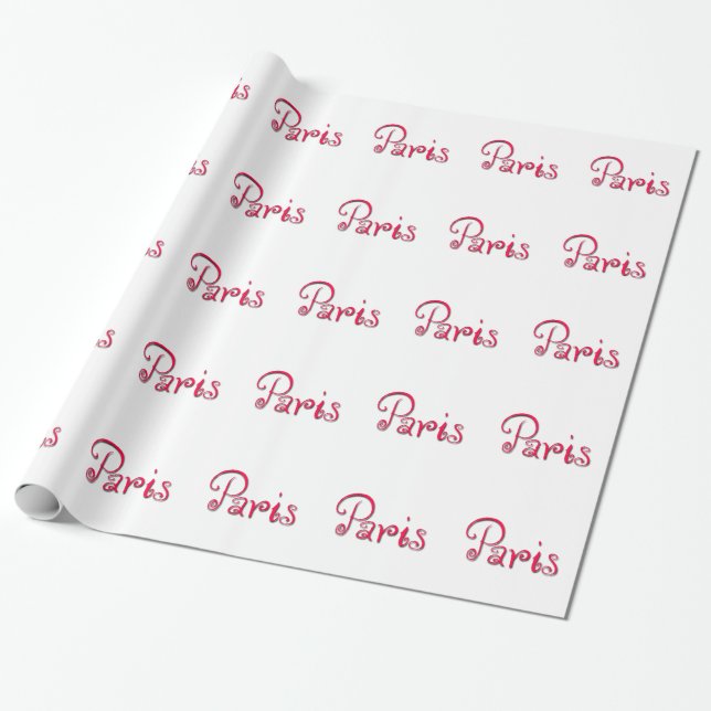 Paris Wrapping Paper (Unrolled)