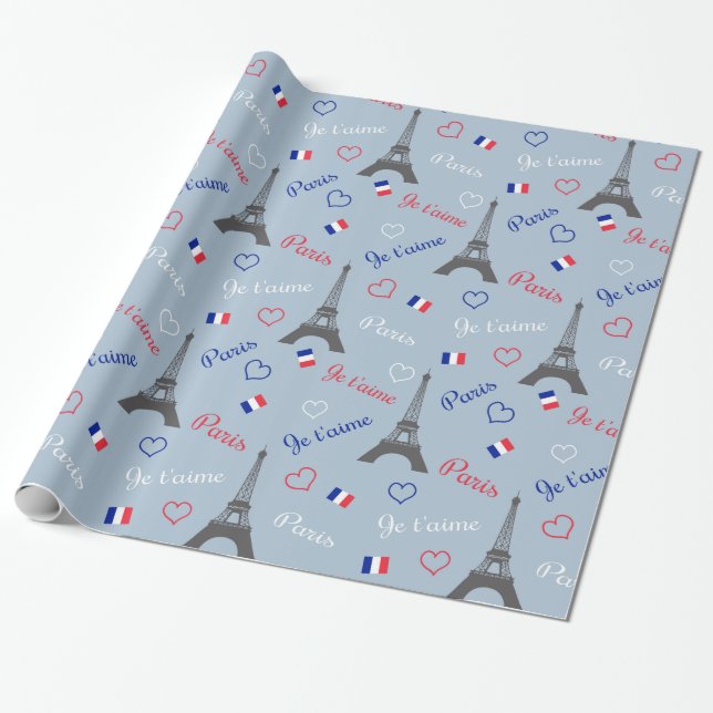 Paris Wrapping Paper (Unrolled)