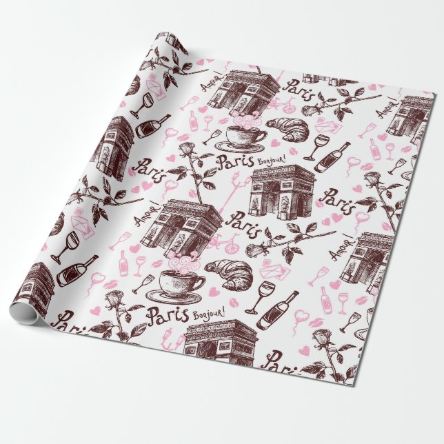 Paris Wrapping Paper (Unrolled)