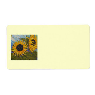 Paris Yellow Sunflower Étiquette de livraison