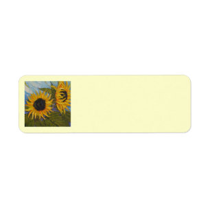 Paris' Yellow Sunflower Return Address Label