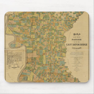 Parish of East Baton Rouge, Louisiana Map (1895) Mouse Pad