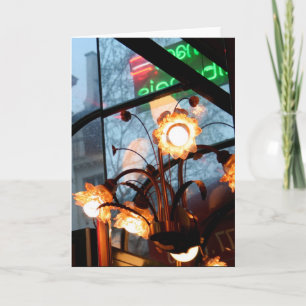 Parisian Atmosphere Lamps and reflections Card