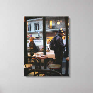 Parisian Atmosphere Rue Rambuteau Beaubourg Canvas Print