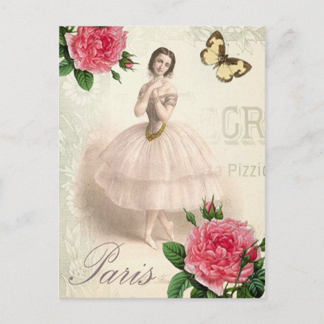 Parisian Ballerina Postcard (Front)