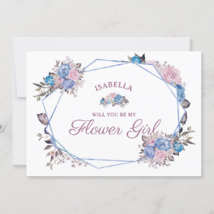 Parisian Charm Be My Flower Girl Proposal Card