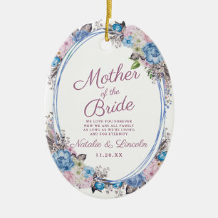 Parisian Charm Keepsake Mother of the Bride Quote Ceramic Ornament