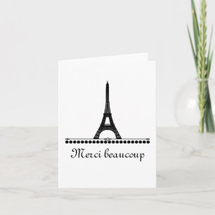 Parisian Chic Thank You Card, Black