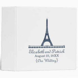Parisian Chic Wedding Binder, Blue Binder