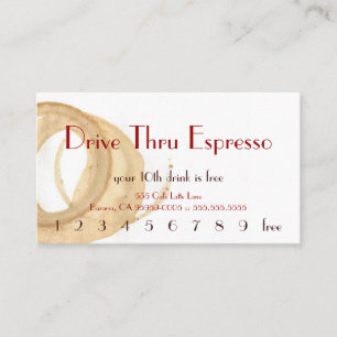 Parisian Coffee Stain Drink Loyalty Parisian Card