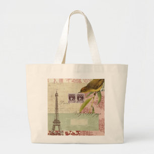 Parisian Collage for Customization Large Tote Bag