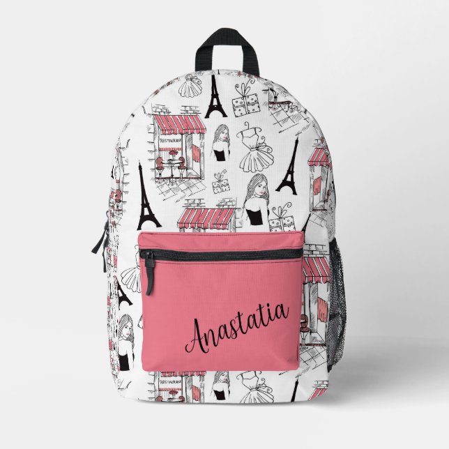 Parisian Daydream Backpack — Customizable Style (Front)