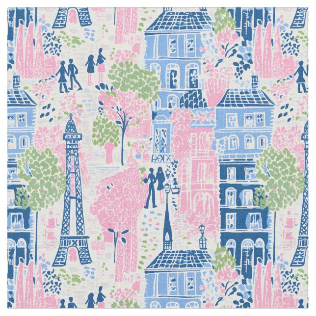 Parisian Dreamscape Fabric (Close Up)