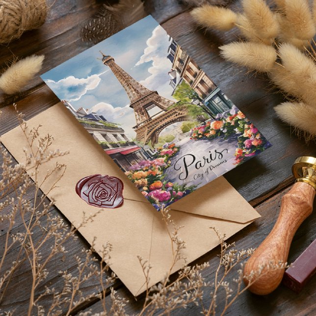 Parisian Dreamscape With Eiffel Tower Postcard (Creator Uploaded)