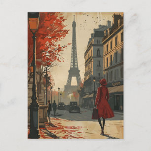 Parisian Elegance Vintage Postcard