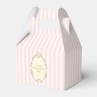 Parisian French Patisserie Vintage Party Pink Favor Box