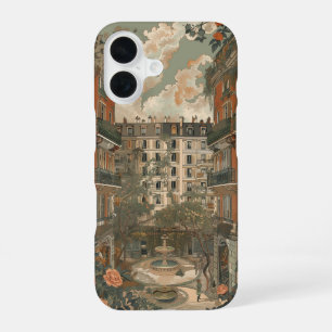 Parisian Garden Square iPhone 16 Case