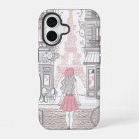 Parisian Girl – Cute Eiffel Tower & Café Street