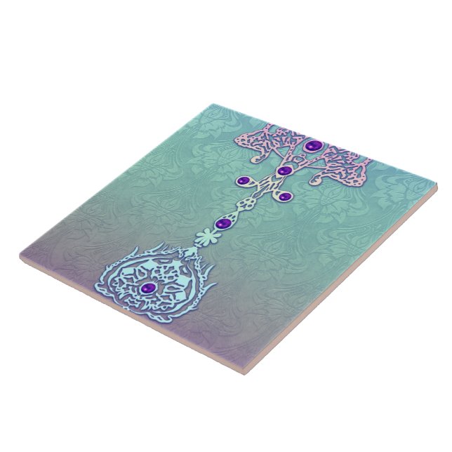 PARISIAN JEWEL: BLUE RAINBOW TILE (Side)