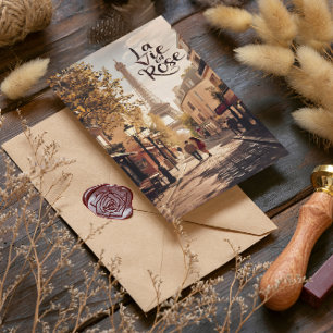 Parisian Love Story A Stroll With The Eiffel Tower Postcard