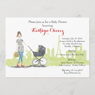 Parisian Mama: French-themed Baby Shower Invite