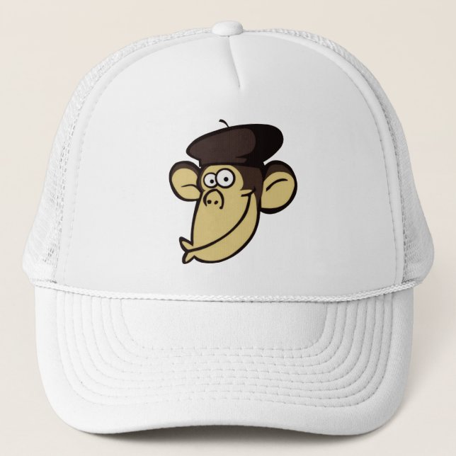 Parisian Monkey Trucker Hat (Front)