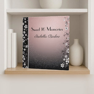 Parisian Night Pink Eiffel Tower Sweet 16 Vintage Binder
