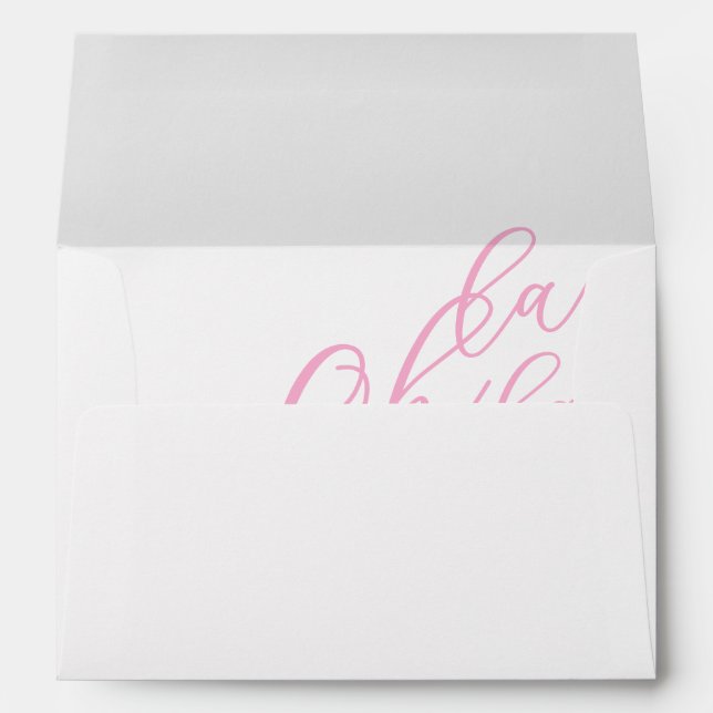 Parisian Oh La La Bridal Shower Envelope (Back (Bottom))