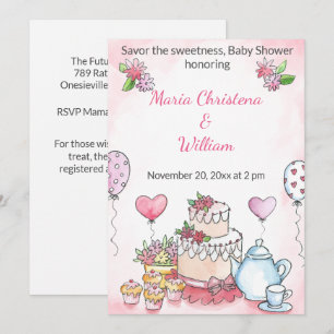 Parisian Patisserie Baby Shower Invitation