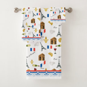Parisian Pattern Bath Towel Set