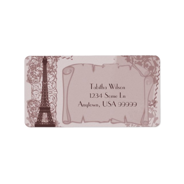 Parisian Pink Address Label (Front)