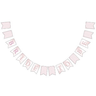 Parisian Pink Stripe Bridal Shower Bunting Flags