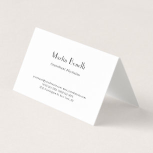 Parisian Trendy Minimalist Consultant Physician Business Card