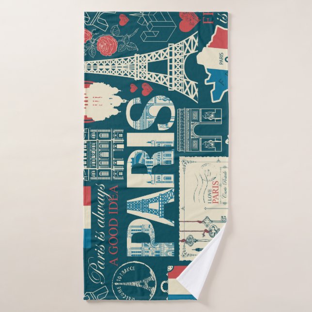 Parisian Vintage: French Republic Elegance Bath Towel (Bath Towel)