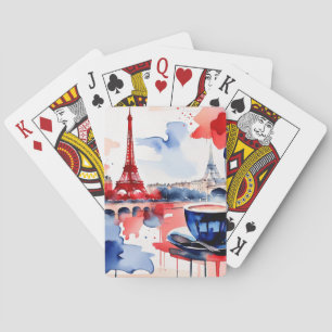 Parisian Watercolor Playing Cards