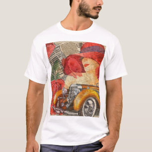 Parisian Woman: Eiffel Tower Retro. T-Shirt