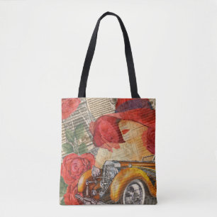 Parisian Woman: Eiffel Tower Retro. Tote Bag