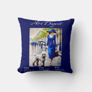 Parisians And Pets Throw Pillow