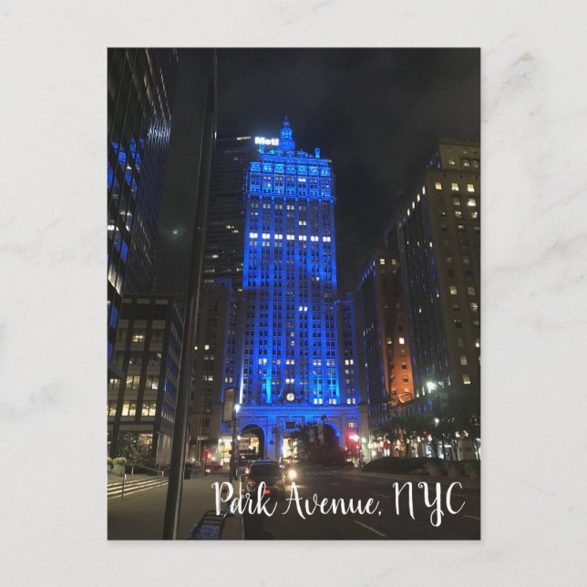 Park Avenue NYC New York Central Building Photo Postcard (Front)