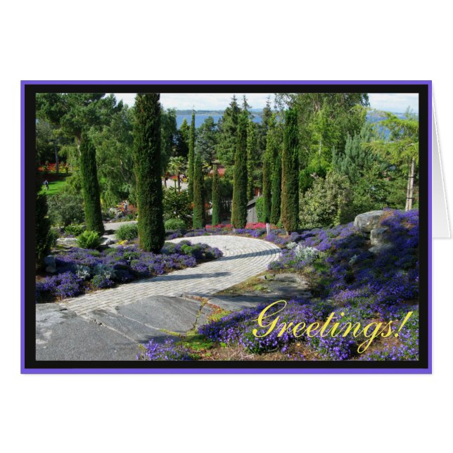 Park Beautiful Photo Blue customizable Frame (Front Horizontal)