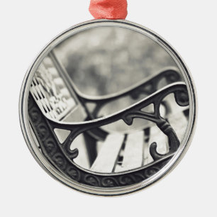 Park bench metal ornament