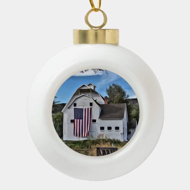 Park City Barn Ornament (Front)