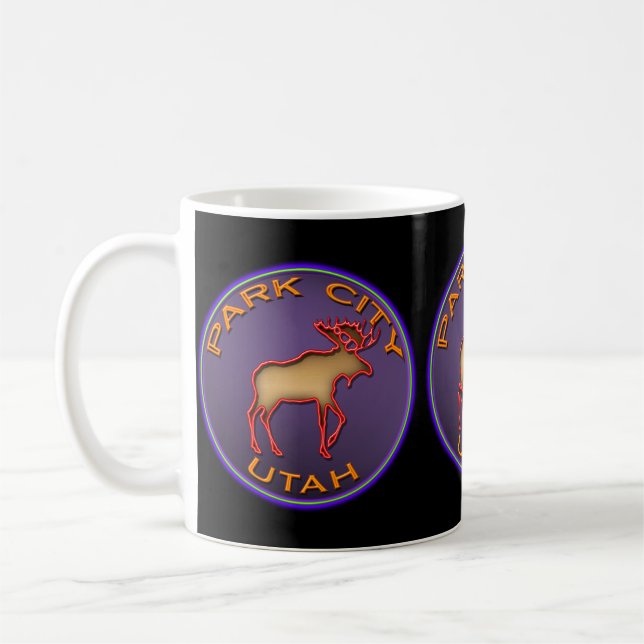 Park City Moose Medallion Mug - Customize Colours! (Left)