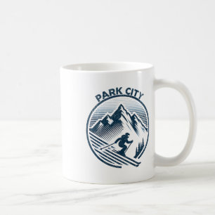 Park City Ski Resort Winter Skiing Utah Coffee Mug