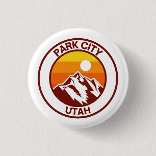 PARK CITY UTAH 1 INCH ROUND BUTTON