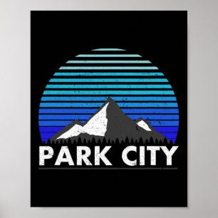 Park City Utah Bluebird Day Rocky Mountain Powder Poster
