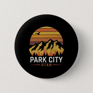 Park City Utah Mountains Ski Hiking Camping Trip S 2 Inch Round Button
