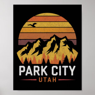 Park City Utah Mountains Ski Hiking Camping Trip S Poster