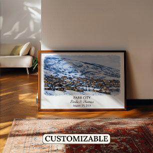 Park City Utah Poster, Watercolor, Custom Poster